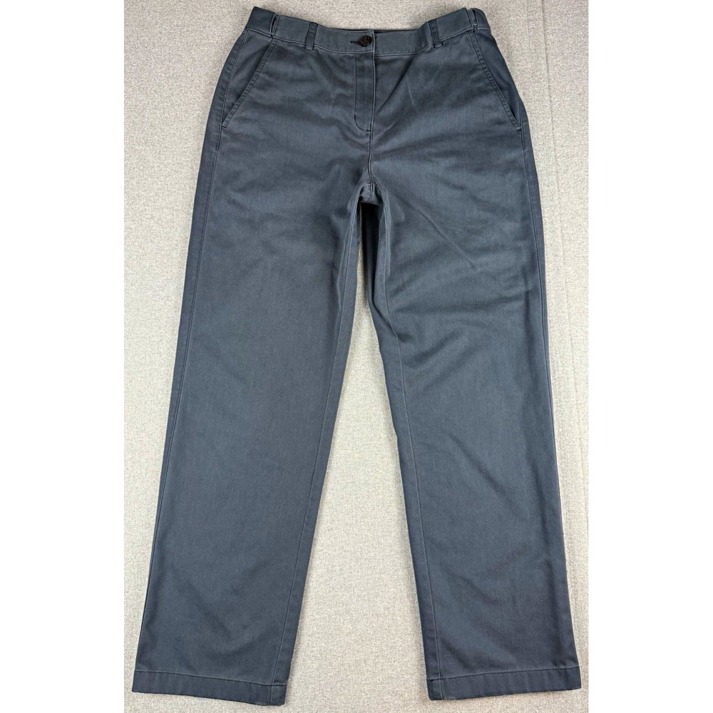 L.L.Bean Classic Fit Chino Pants Womens 6 Reg Gray Cotton Straight Leg 277330